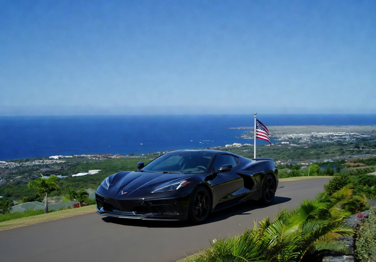 Kailua-Kona wedding with 2026 Corvette C8